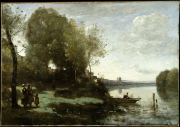 Rivier met een verre toren